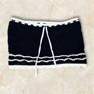 Hollister Navy and White Knit Tube Top-BOGO DEAL